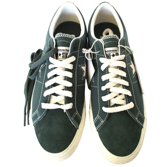 New CONVERSE One Star Pro Classic Suede Low Top Sneakers Pine Green Men Sz 10.5 - Picture 2 of 10